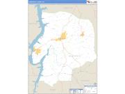 Humphreys County, TN <br /> Wall Map <br /> Zip Code <br /> Basic Style 2025 Map