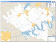 Jefferson County, TN <br /> Wall Map <br /> Zip Code <br /> Basic Style 2025 Map
