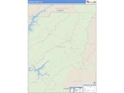 Johnson County, TN <br /> Wall Map <br /> Zip Code <br /> Basic Style 2025 Map