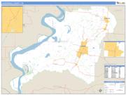 Lauderdale County, TN <br /> Wall Map <br /> Zip Code <br /> Basic Style 2025 Map