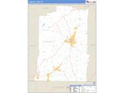 Lawrence County, TN <br /> Wall Map <br /> Zip Code <br /> Basic Style 2025 Map