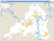 Loudon County, TN <br /> Wall Map <br /> Zip Code <br /> Basic Style 2025 Map