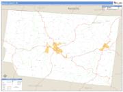Macon County, TN <br /> Wall Map <br /> Zip Code <br /> Basic Style 2025 Map