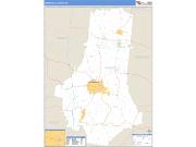 Marshall County, TN <br /> Wall Map <br /> Zip Code <br /> Basic Style 2025 Map