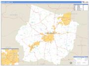 Maury County, TN <br /> Wall Map <br /> Zip Code <br /> Basic Style 2025 Map