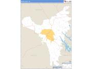 Moore County, TN <br /> Wall Map <br /> Zip Code <br /> Basic Style 2025 Map