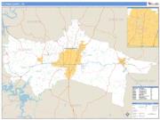Putnam County, TN <br /> Wall Map <br /> Zip Code <br /> Basic Style 2025 Map