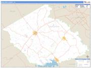 Burleson County, TX <br /> Wall Map <br /> Zip Code <br /> Basic Style 2025 Map