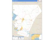 Burnet County, TX <br /> Wall Map <br /> Zip Code <br /> Basic Style 2025 Map