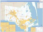 Cameron County, TX <br /> Wall Map <br /> Zip Code <br /> Basic Style 2025 Map