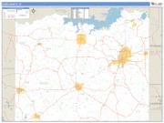 Cass County, TX <br /> Wall Map <br /> Zip Code <br /> Basic Style 2025 Map