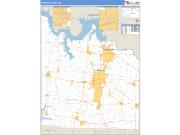 Grayson County, TX <br /> Wall Map <br /> Zip Code <br /> Basic Style 2025 Map