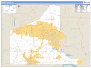 Gregg County, TX <br /> Wall Map <br /> Zip Code <br /> Basic Style 2025 Map