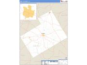 Hamilton County, TX <br /> Wall Map <br /> Zip Code <br /> Basic Style 2025 Map