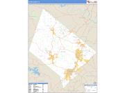 Hays County, TX <br /> Wall Map <br /> Zip Code <br /> Basic Style 2025 Map