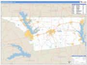 Henderson County, TX <br /> Wall Map <br /> Zip Code <br /> Basic Style 2025 Map