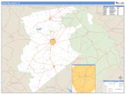 Houston County, TX <br /> Wall Map <br /> Zip Code <br /> Basic Style 2025 Map
