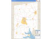 Hunt County, TX <br /> Wall Map <br /> Zip Code <br /> Basic Style 2025 Map