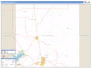 Hutchinson County, TX <br /> Wall Map <br /> Zip Code <br /> Basic Style 2025 Map