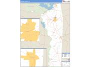 Jasper County, TX <br /> Wall Map <br /> Zip Code <br /> Basic Style 2025 Map