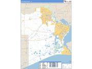 Jefferson County, TX <br /> Wall Map <br /> Zip Code <br /> Basic Style 2025 Map
