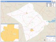 Lee County, TX <br /> Wall Map <br /> Zip Code <br /> Basic Style 2025 Map
