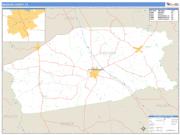 Madison County, TX <br /> Wall Map <br /> Zip Code <br /> Basic Style 2025 Map