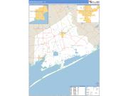 Matagorda County, TX <br /> Wall Map <br /> Zip Code <br /> Basic Style 2025 Map