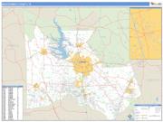 Montgomery County, TX <br /> Wall Map <br /> Zip Code <br /> Basic Style 2025 Map