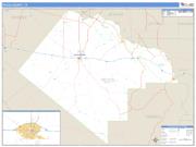 Pecos County, TX <br /> Wall Map <br /> Zip Code <br /> Basic Style 2025 Map