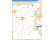 Rusk County, TX <br /> Wall Map <br /> Zip Code <br /> Basic Style 2025 Map