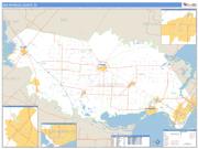 San Patricio County, TX <br /> Wall Map <br /> Zip Code <br /> Basic Style 2025 Map