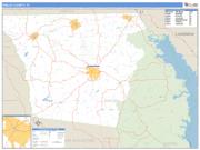 Shelby County, TX <br /> Wall Map <br /> Zip Code <br /> Basic Style 2025 Map