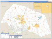 Williamson County, TX <br /> Wall Map <br /> Zip Code <br /> Basic Style 2025 Map