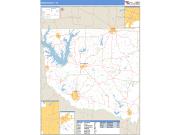 Wood County, TX <br /> Wall Map <br /> Zip Code <br /> Basic Style 2025 Map