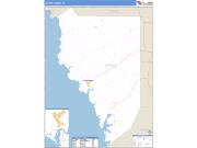 Zapata County, TX <br /> Wall Map <br /> Zip Code <br /> Basic Style 2025 Map