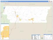 Carbon County, UT <br /> Wall Map <br /> Zip Code <br /> Basic Style 2025 Map
