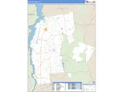 Addison County, VT <br /> Wall Map <br /> Zip Code <br /> Basic Style 2025 Map