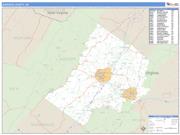 Augusta County, VA <br /> Wall Map <br /> Zip Code <br /> Basic Style 2025 Map