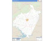 Bedford County, VA <br /> Wall Map <br /> Zip Code <br /> Basic Style 2025 Map