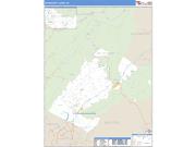 Botetourt County, VA <br /> Wall Map <br /> Zip Code <br /> Basic Style 2025 Map