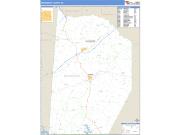 Brunswick County, VA <br /> Wall Map <br /> Zip Code <br /> Basic Style 2025 Map