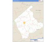 Buchanan County, VA <br /> Wall Map <br /> Zip Code <br /> Basic Style 2025 Map
