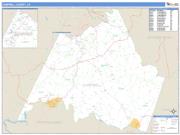 Campbell County, VA <br /> Wall Map <br /> Zip Code <br /> Basic Style 2025 Map