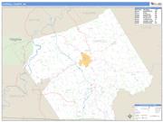 Carroll County, VA <br /> Wall Map <br /> Zip Code <br /> Basic Style 2025 Map