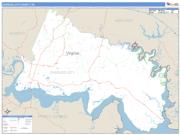 Charles City County, VA <br /> Wall Map <br /> Zip Code <br /> Basic Style 2025 Map