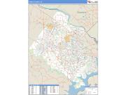 Fairfax County, VA <br /> Wall Map <br /> Zip Code <br /> Basic Style 2025 Map
