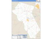 Fauquier County, VA <br /> Wall Map <br /> Zip Code <br /> Basic Style 2025 Map