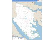 Gloucester County, VA <br /> Wall Map <br /> Zip Code <br /> Basic Style 2025 Map