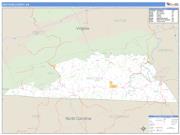 Grayson County, VA <br /> Wall Map <br /> Zip Code <br /> Basic Style 2025 Map